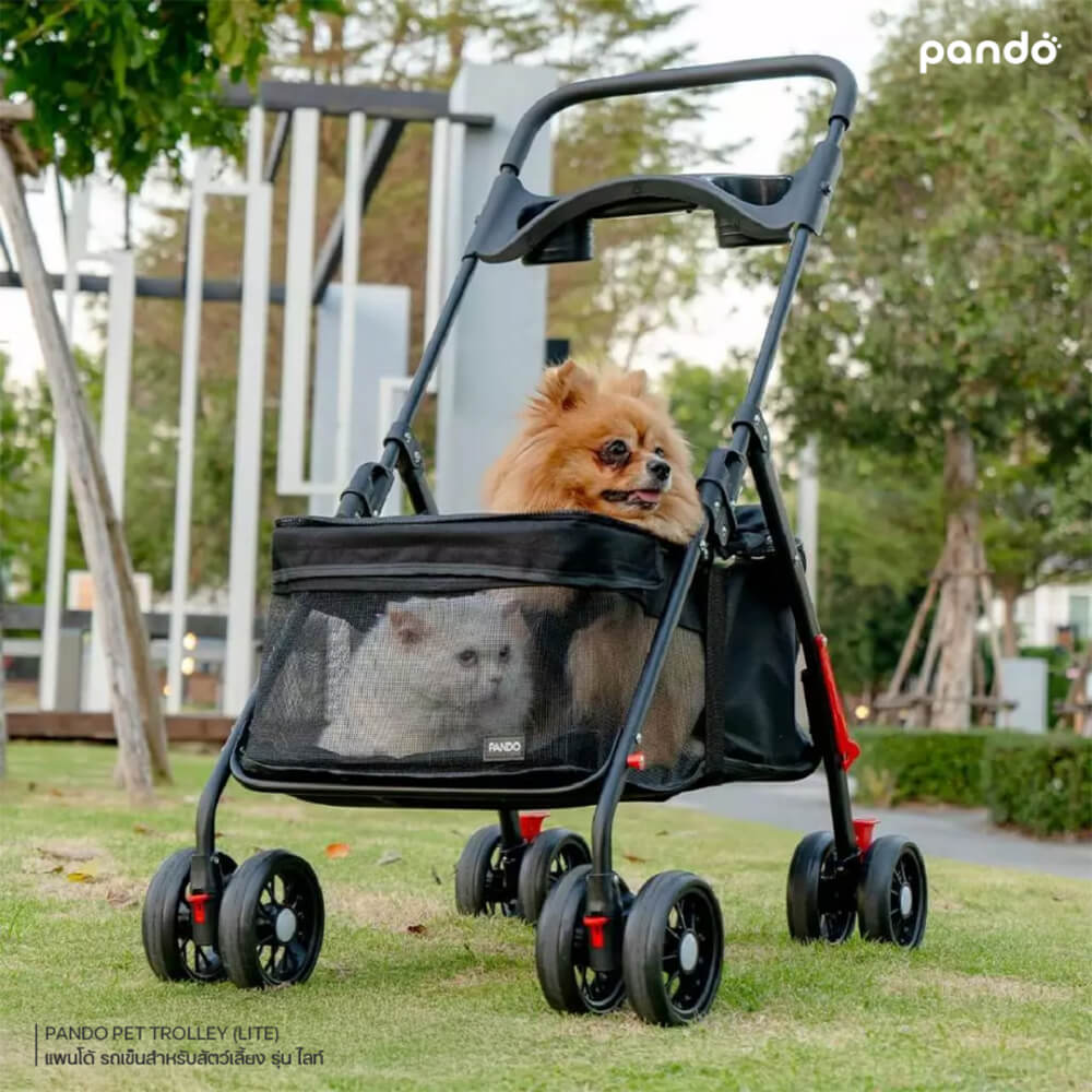 รถเข็นสำหรับสัตว์เลี้ยง PANDO รุ่น LITE สีดำ